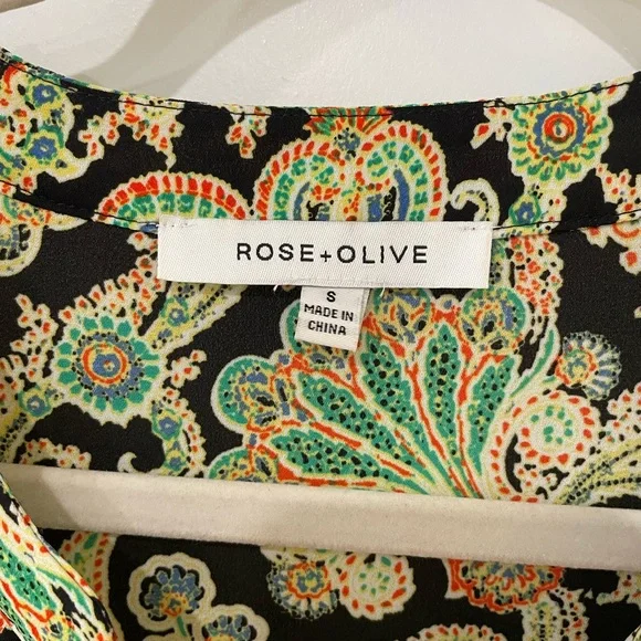 Yellow paisley floral top - Picture 2 of 4